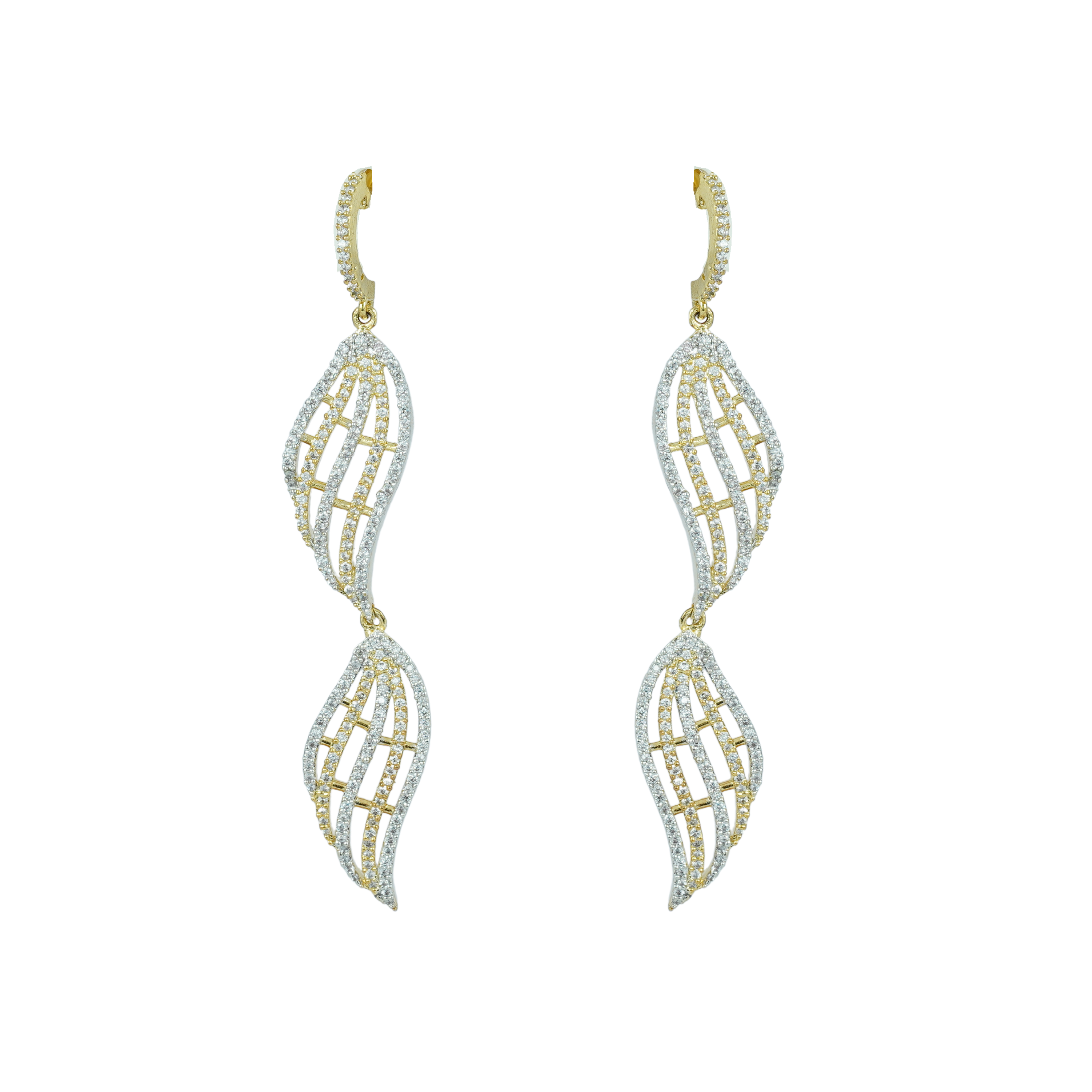 Arcane Leafy Envoice | Premium CZ Crystal Earrings