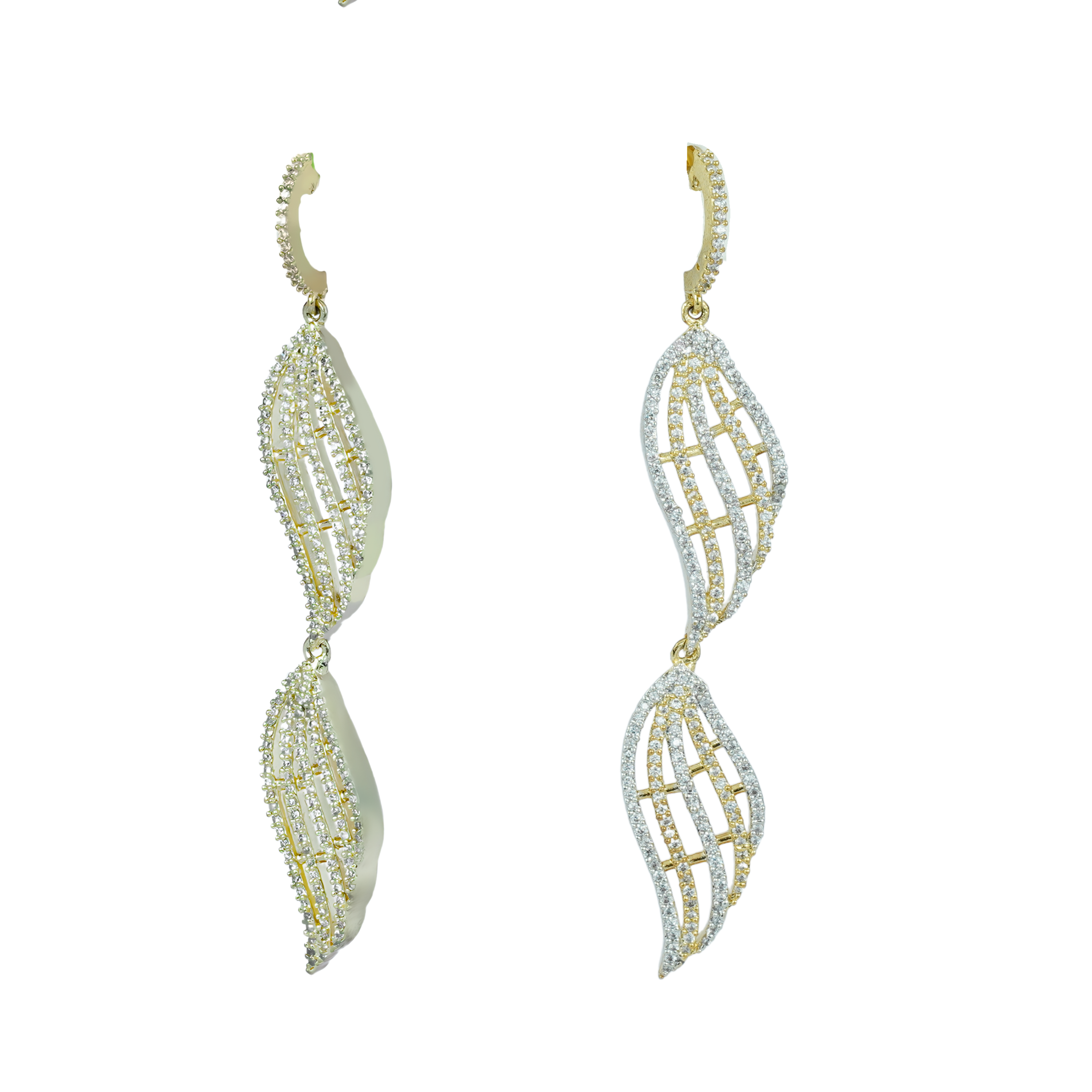 Arcane Leafy Envoice | Premium CZ Crystal Earrings