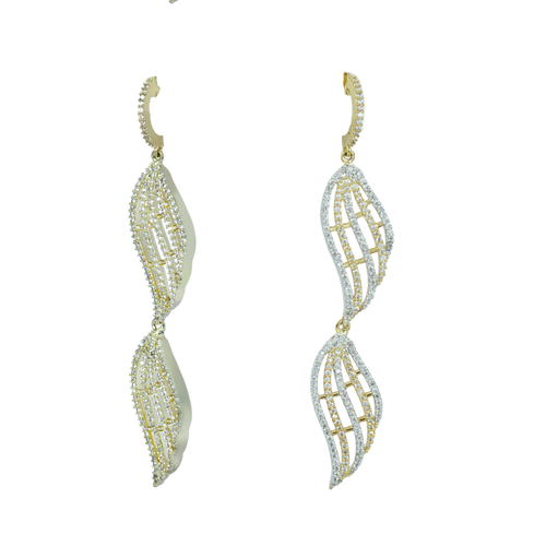 Arcane Leafy Envoice | Premium CZ Crystal Earrings