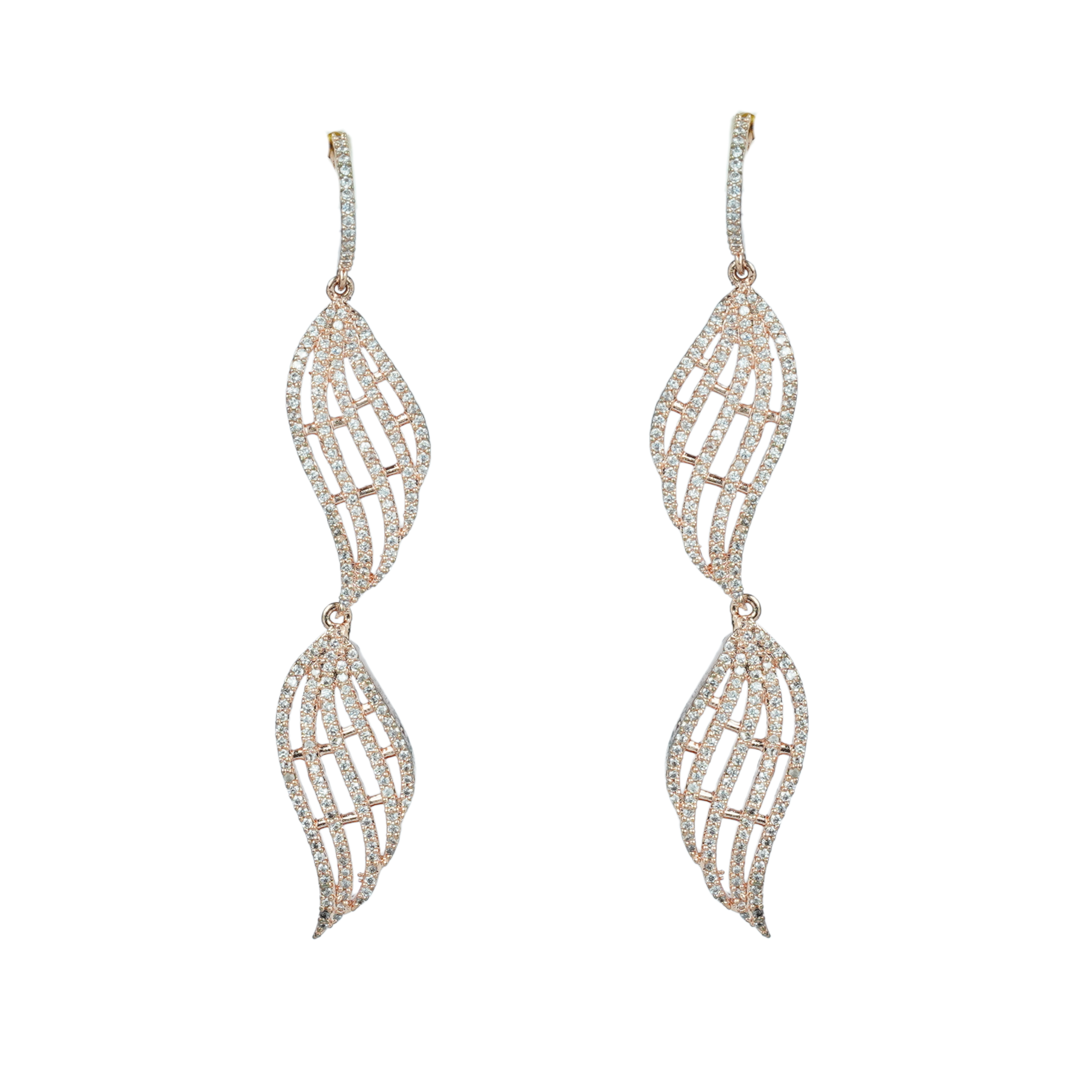 Arcane Leafy Envoice | Premium CZ Crystal Earrings