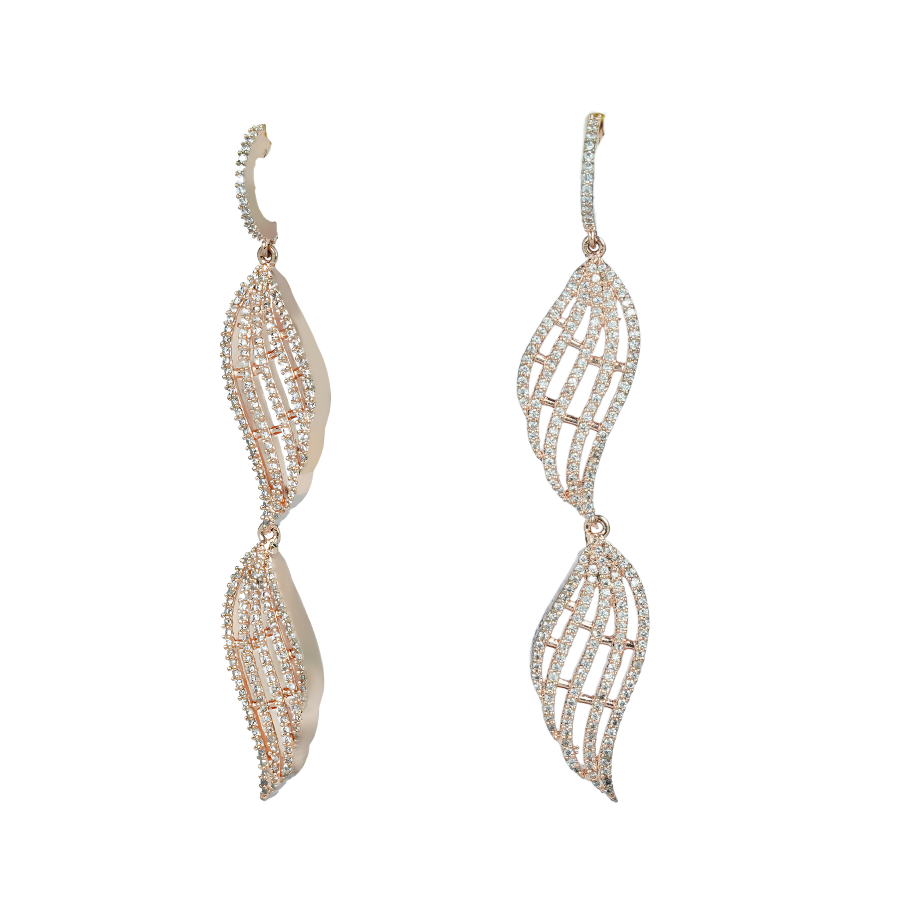 Arcane Leafy Envoice | Premium CZ Crystal Earrings