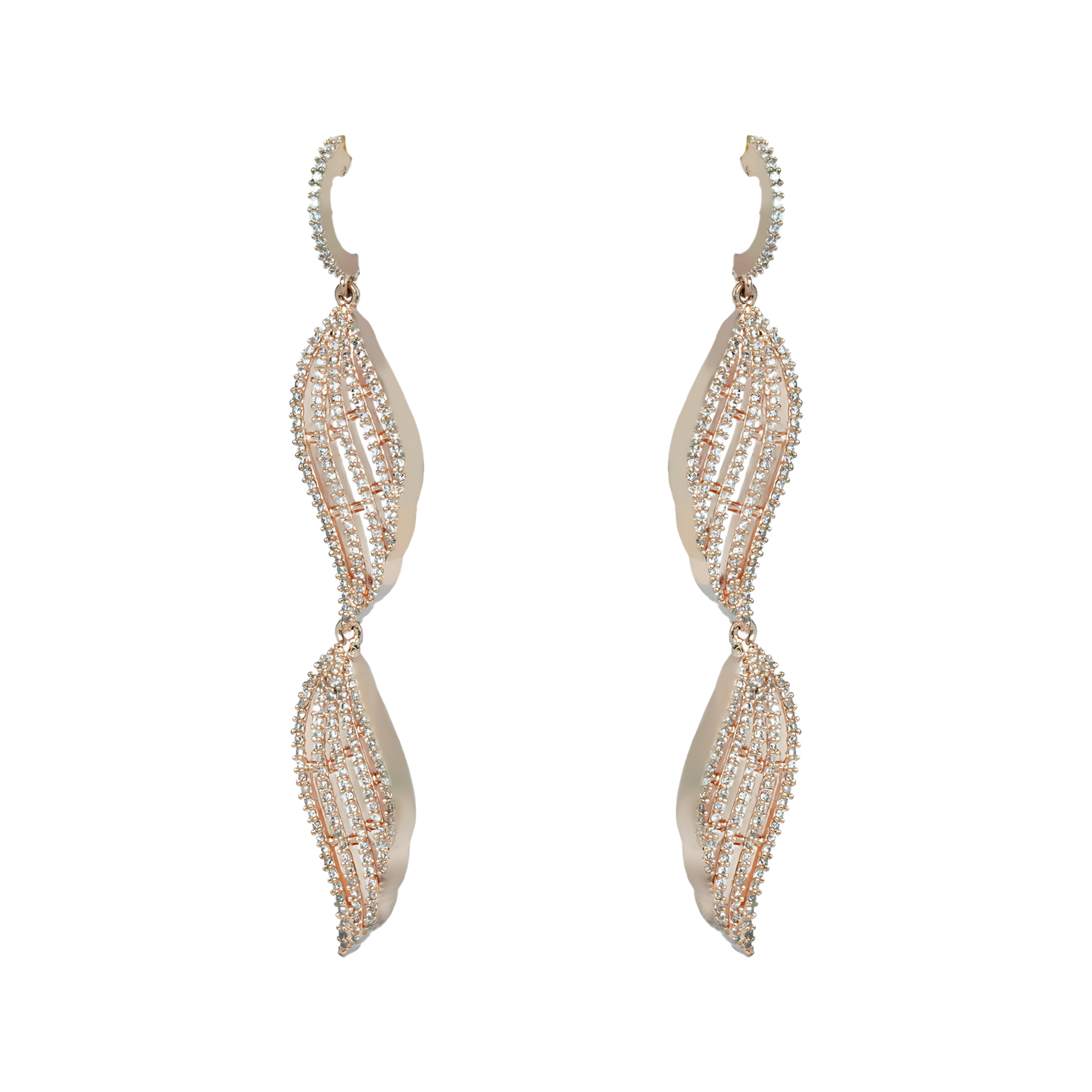 Arcane Leafy Envoice | Premium CZ Crystal Earrings