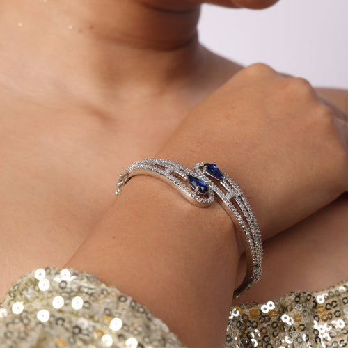 Aristara | Sapphire | Luxury CZ Crystal Bracelet