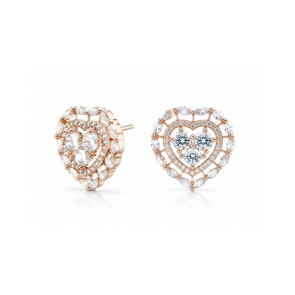 Astral Heart | Rose Rhapsody | Premium CZ Crystal Earring