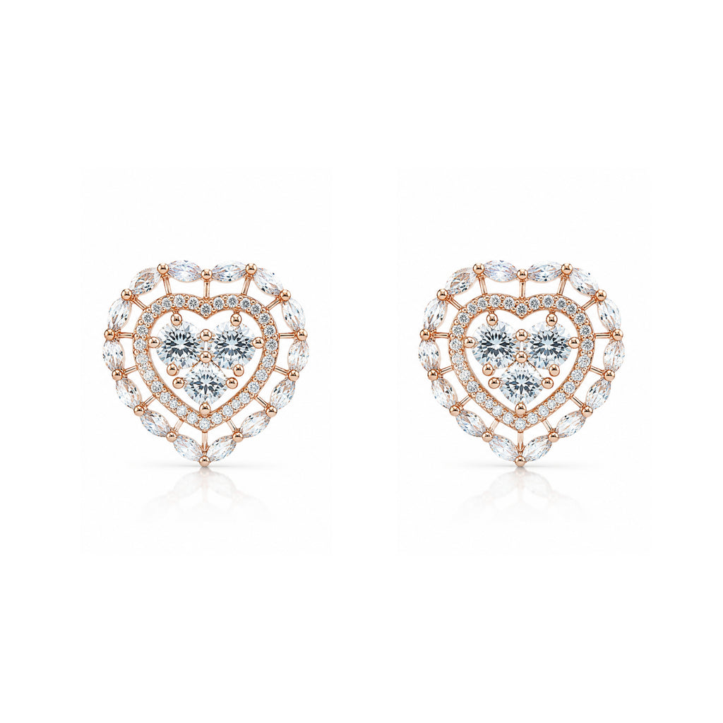 Astral Heart | Rose Rhapsody | Premium CZ Crystal Earring