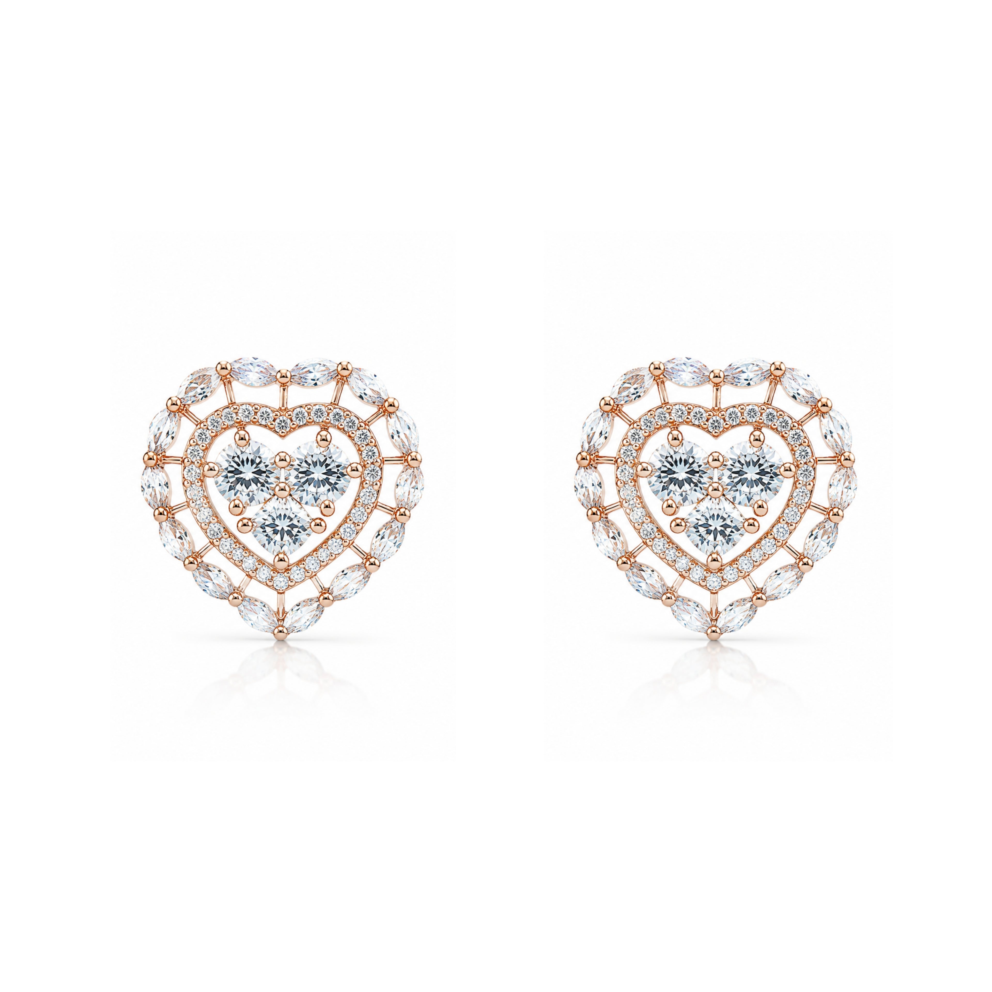 Astral Heart | Rose Rhapsody | Premium CZ Crystal Earring