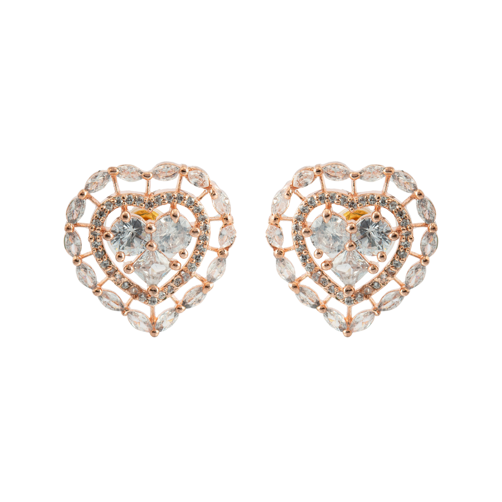 Astral Heart | Rose Rhapsody | Premium CZ Crystal Earring