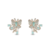 Astral Butterfly | Mint Green | Premium CZ Crystal Earring