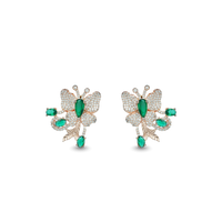 Astral Butterfly | Emerald | Premium CZ Crystal Earring
