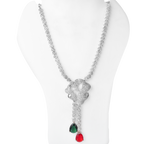 Athereal Rose  | Silverene | Signature CZ Crystal Necklace Set