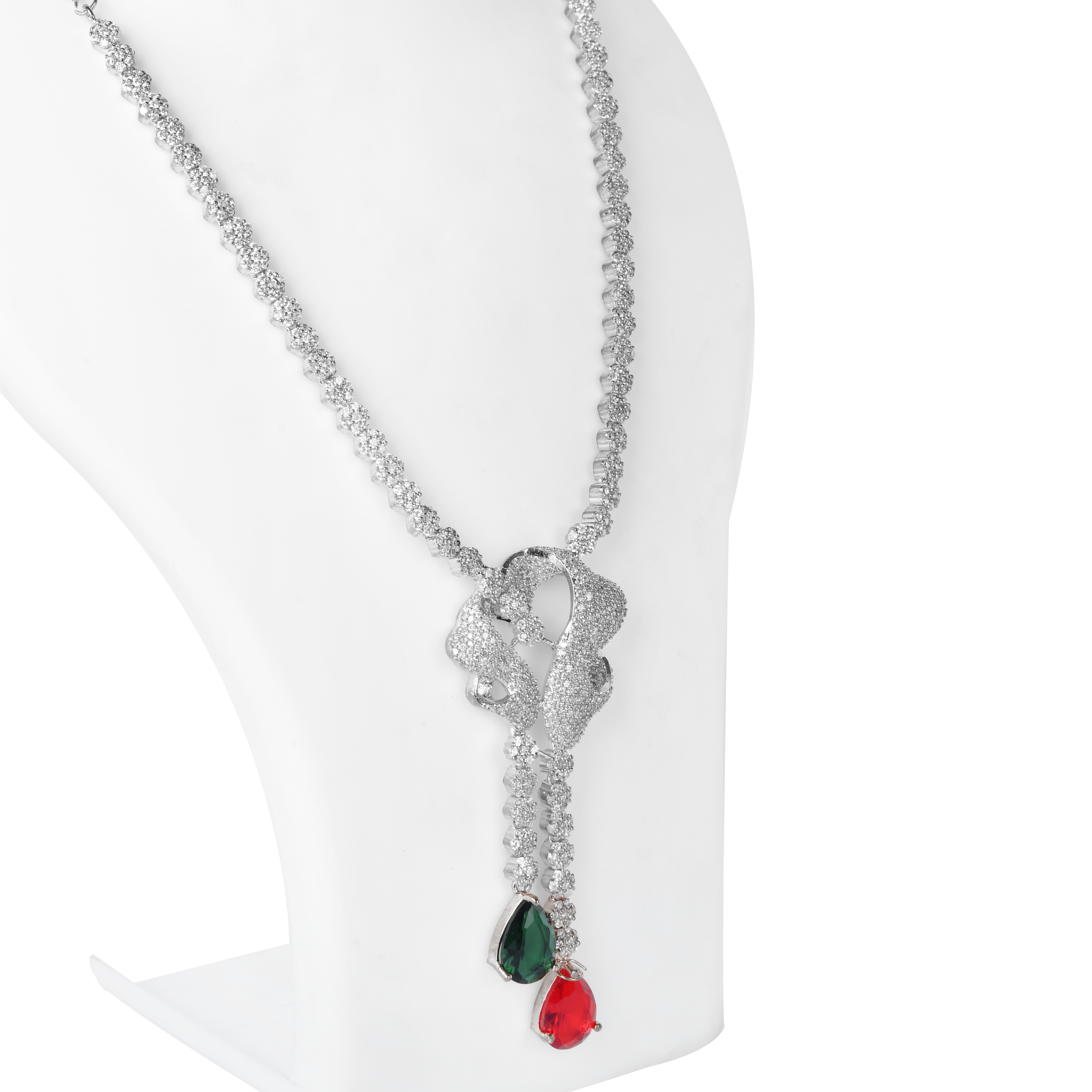 Athereal Rose | Signature CZ Crystal Necklace Set