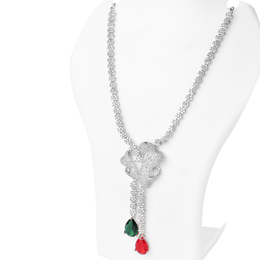 Athereal Rose | Signature CZ Crystal Necklace Set