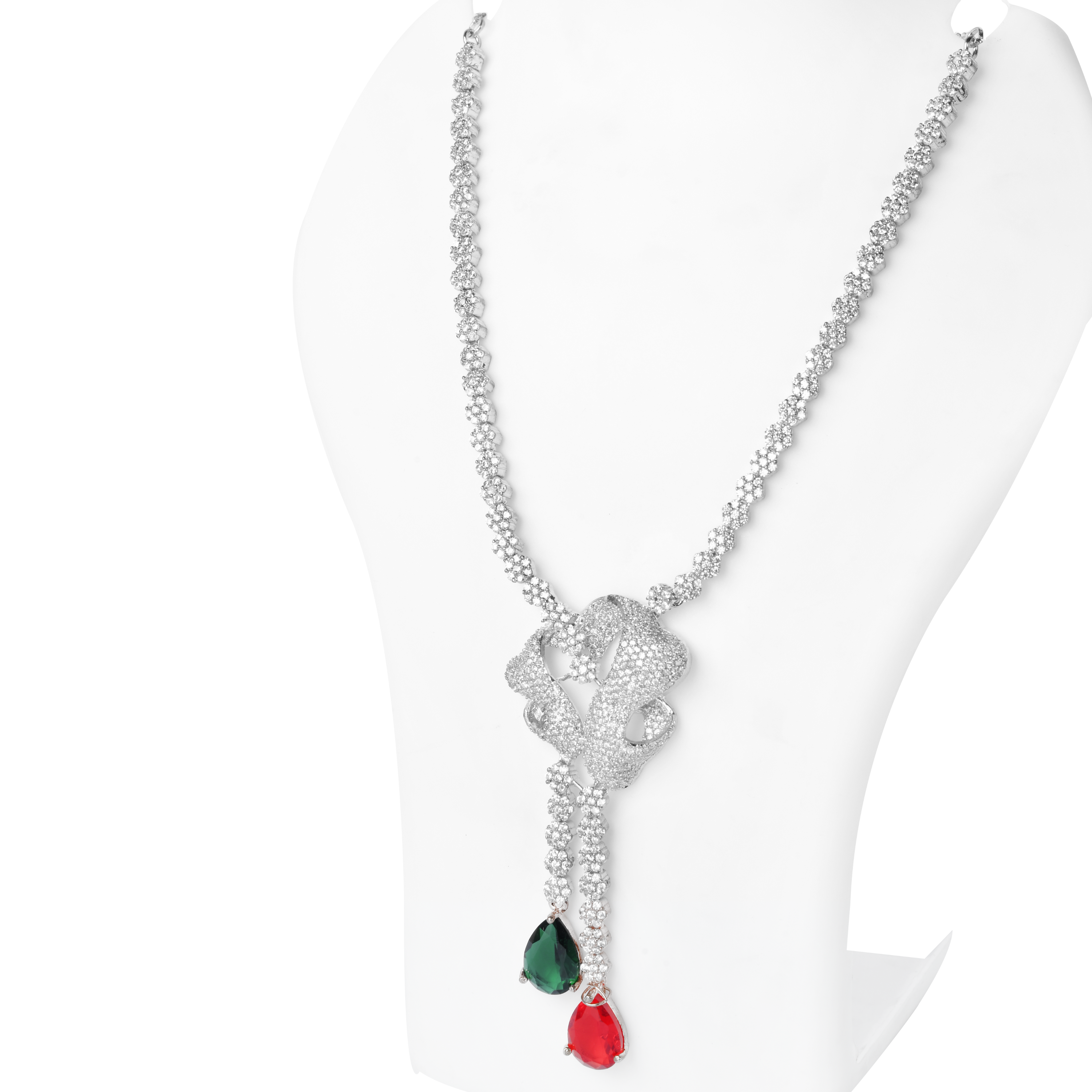 Athereal Rose | Signature CZ Crystal Necklace Set