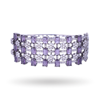 Aurora Swirl | Light Amethyst | Luxury CZ Crystal Bracelet