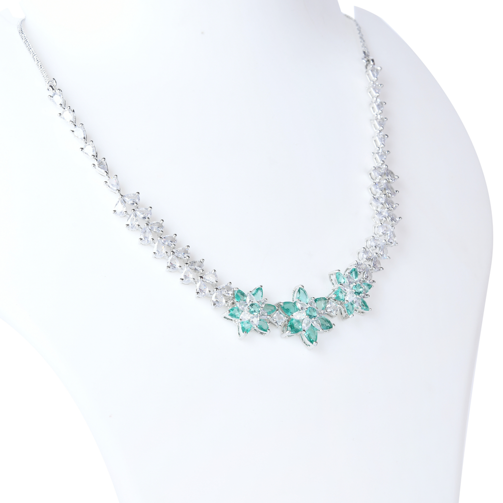 Beauty Gallore | Premium CZ Crystal Necklace Set