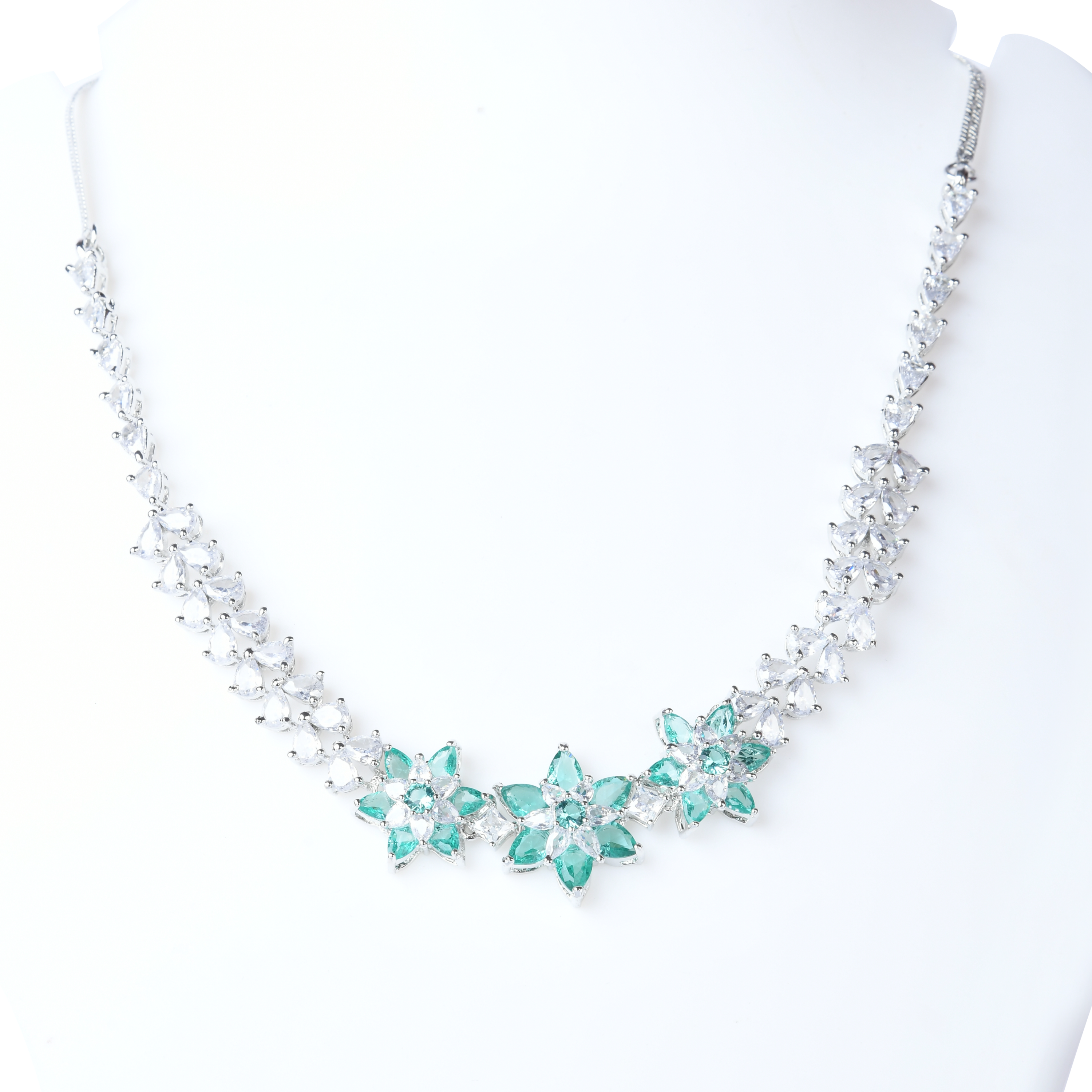 Beauty Gallore | Premium CZ Crystal Necklace Set