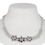 Beauty Gallore | Tanzanite | Premium CZ Crystal Necklace Set