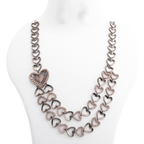 Blushing Heart Mark | Luxury CZ Crystal Necklace Set