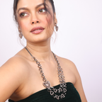 Blushing Heart Mark | Luxury CZ Crystal Necklace Set