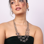 Blushing Heart Mark | Luxury CZ Crystal Necklace Set