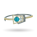Luxe Cabochon | Turquoise | Signature CZ Crystal Bracelet