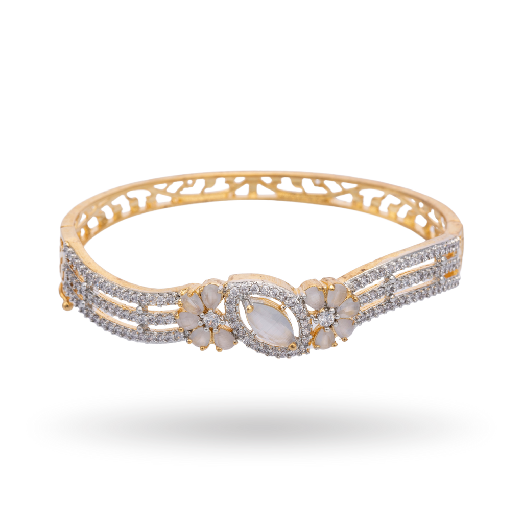 Charmcraze | Selenite Grey | Premium CZ Crystal Bracelet
