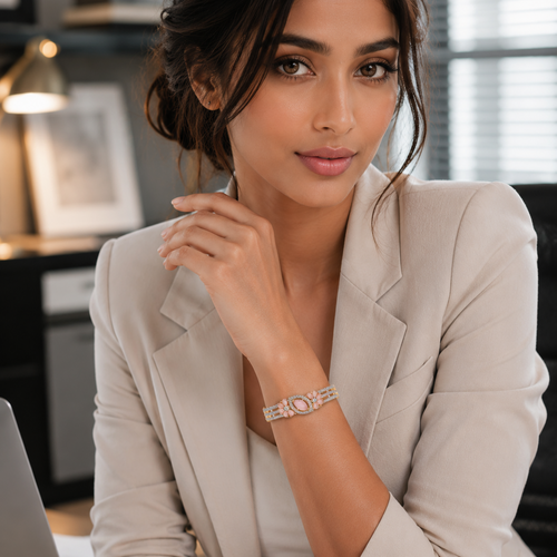 Charmcraze | Baby Pink | Premium CZ Crystal Bracelet