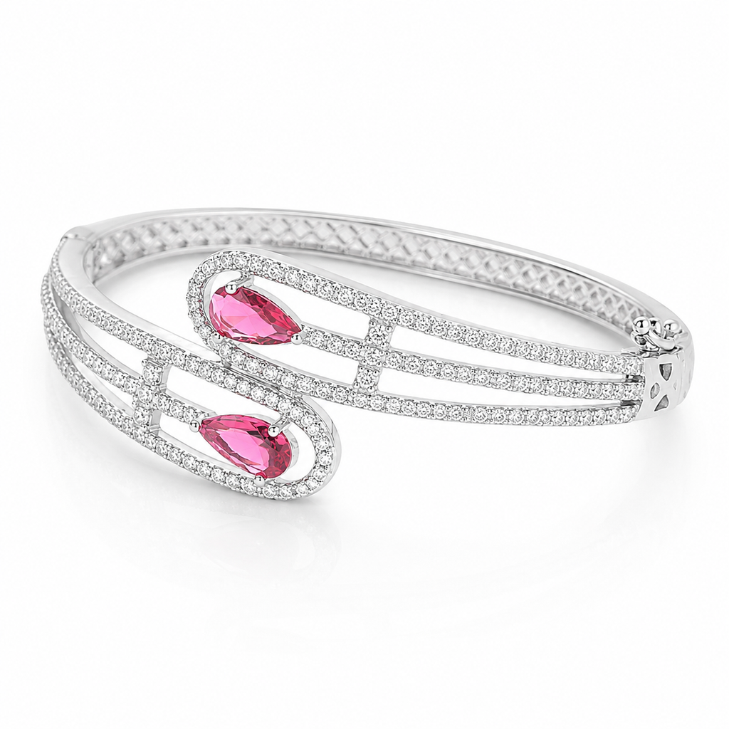 Aristara | Ruby | Luxury CZ Crystal Bracelet