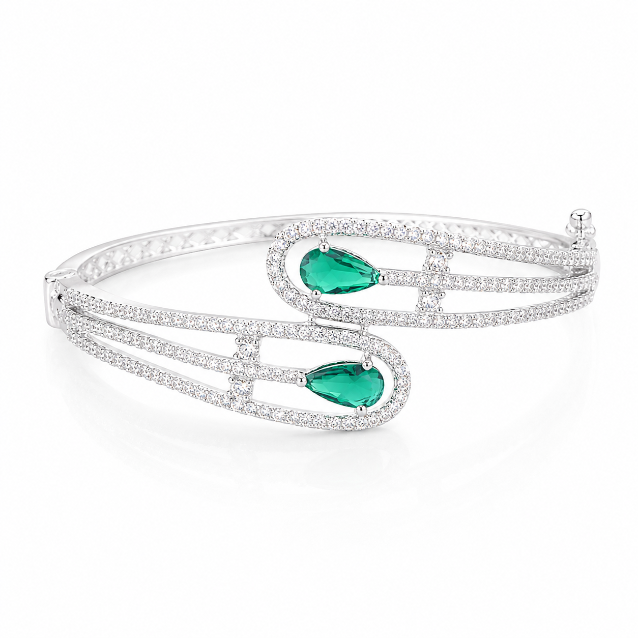 Aristara | Emerald | Luxury CZ Crystal Bracelet