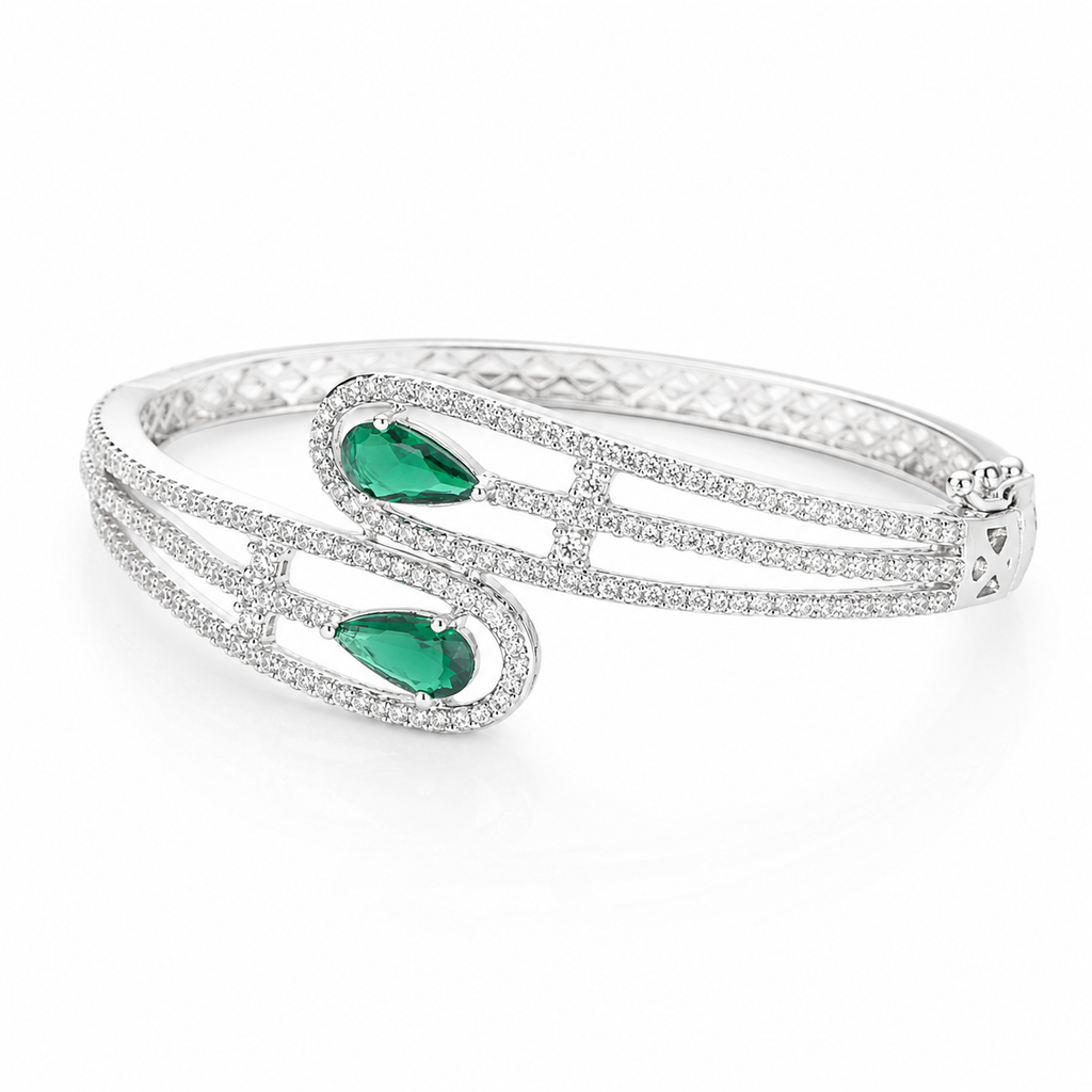 Aristara | Emerald | Luxury CZ Crystal Bracelet