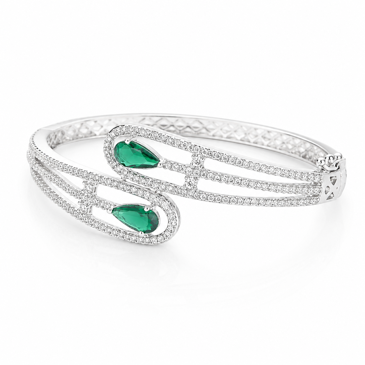 Aristara | Emerald | Luxury CZ Crystal Bracelet