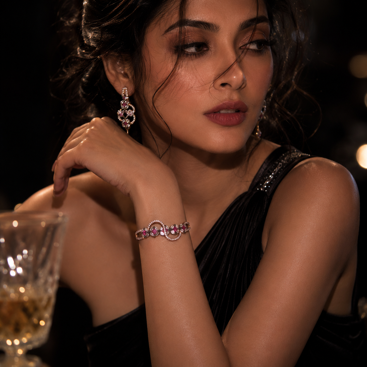 Scapenova | Ruby | Premium CZ Crystal Bracelet