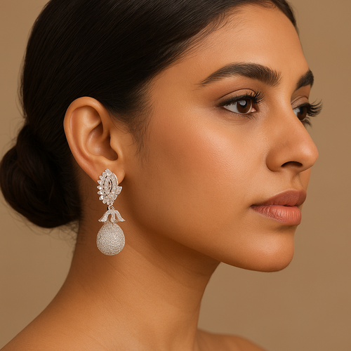 Chic Cascade | Silverene | Luxury CZ Crystal Earring