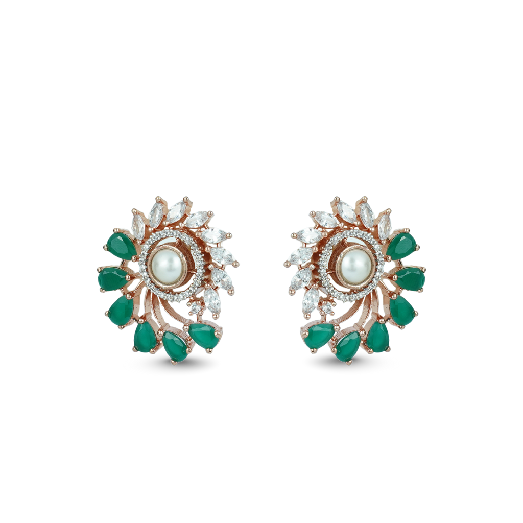 Cosmic Crests | Premium CZ Crystal Earrings