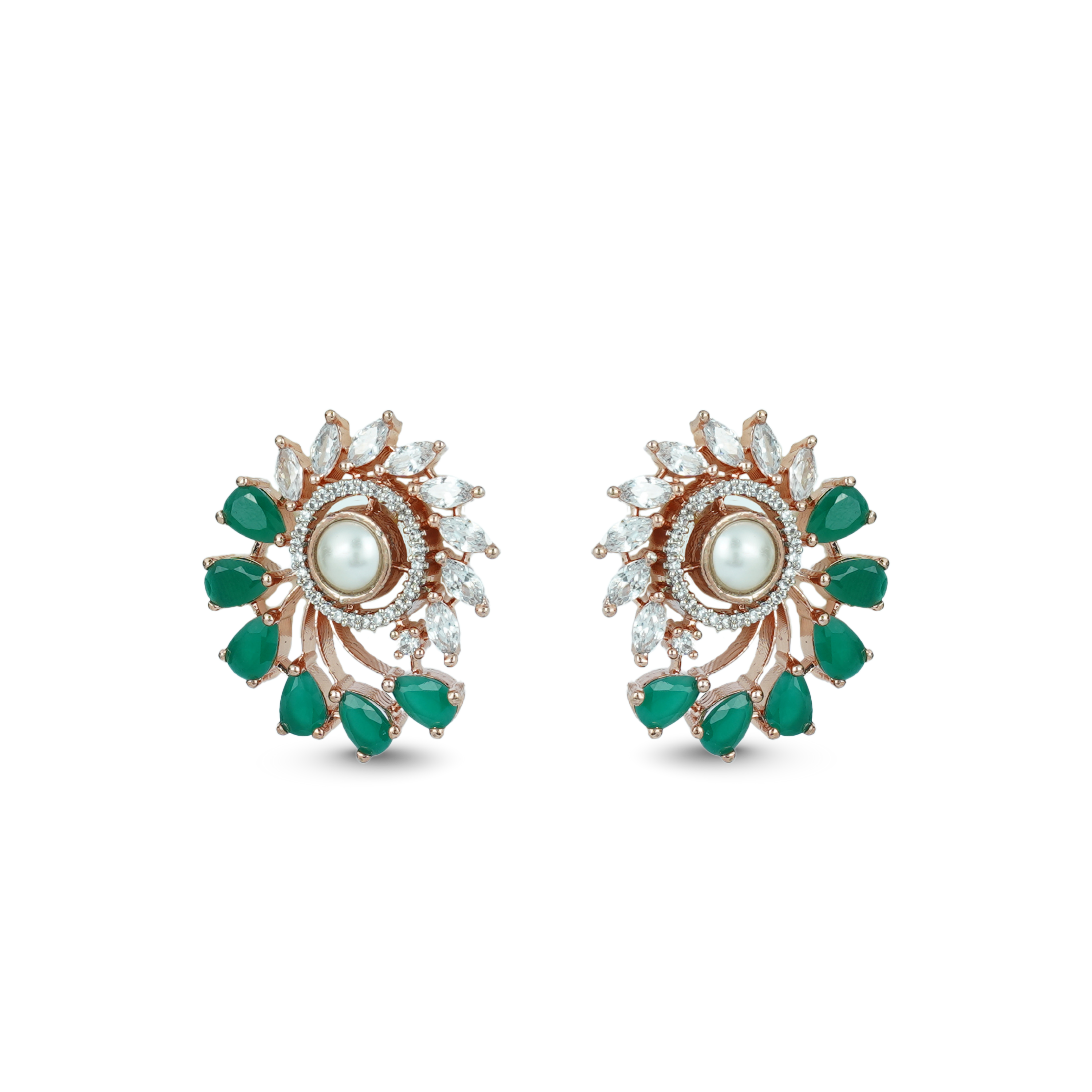 Cosmic Crests | Premium CZ Crystal Earrings