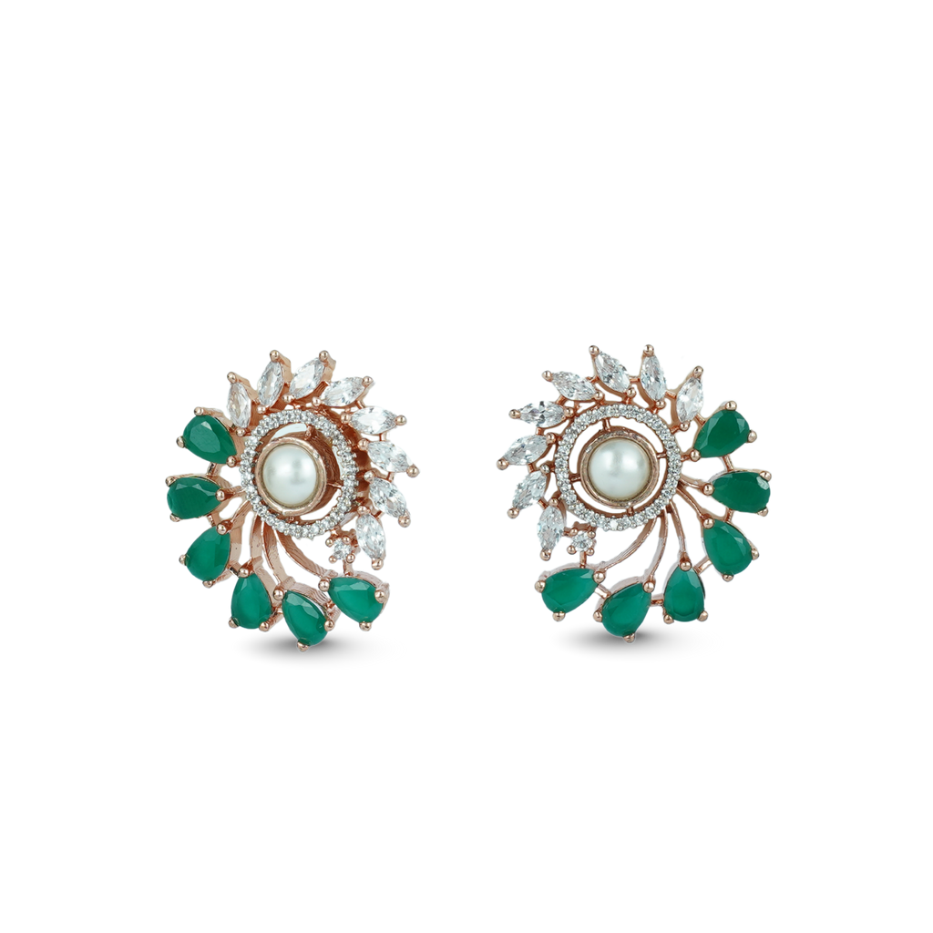 Cosmic Crests | Premium CZ Crystal Earrings