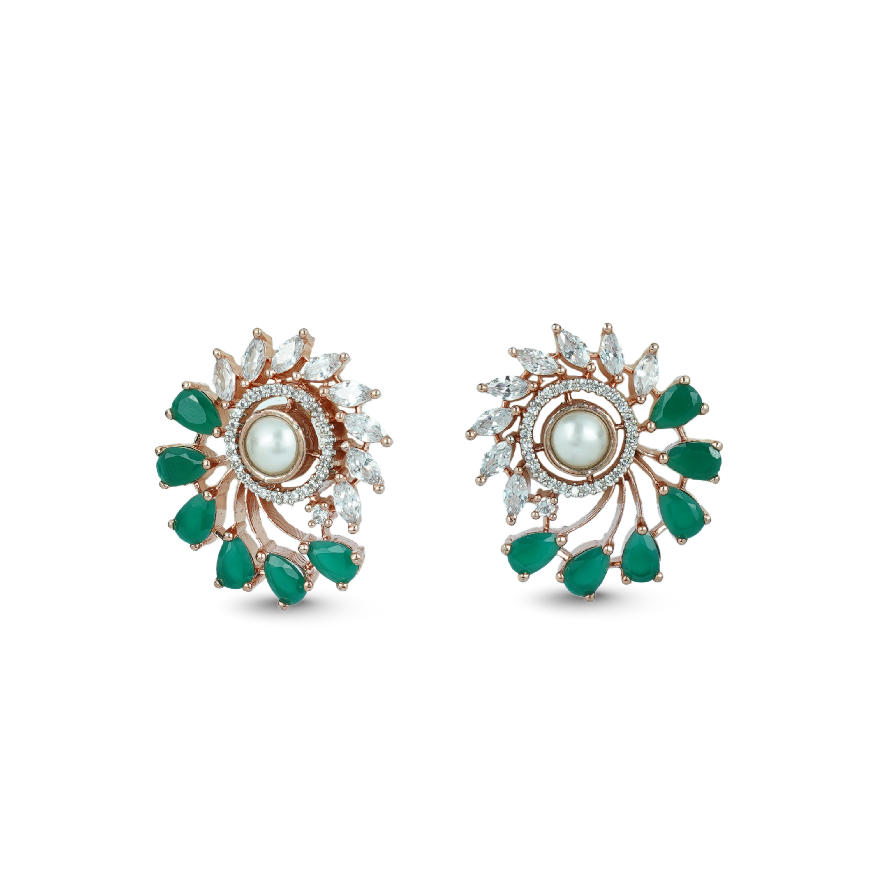 Cosmic Crests | Premium CZ Crystal Earrings