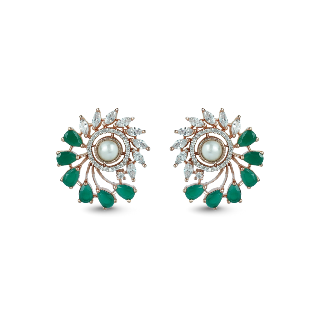 Cosmic Crests | Premium CZ Crystal Earrings