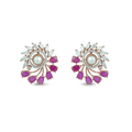 Cosmic Crests | Ruby | Premium CZ Crystal Earrings (Copy)