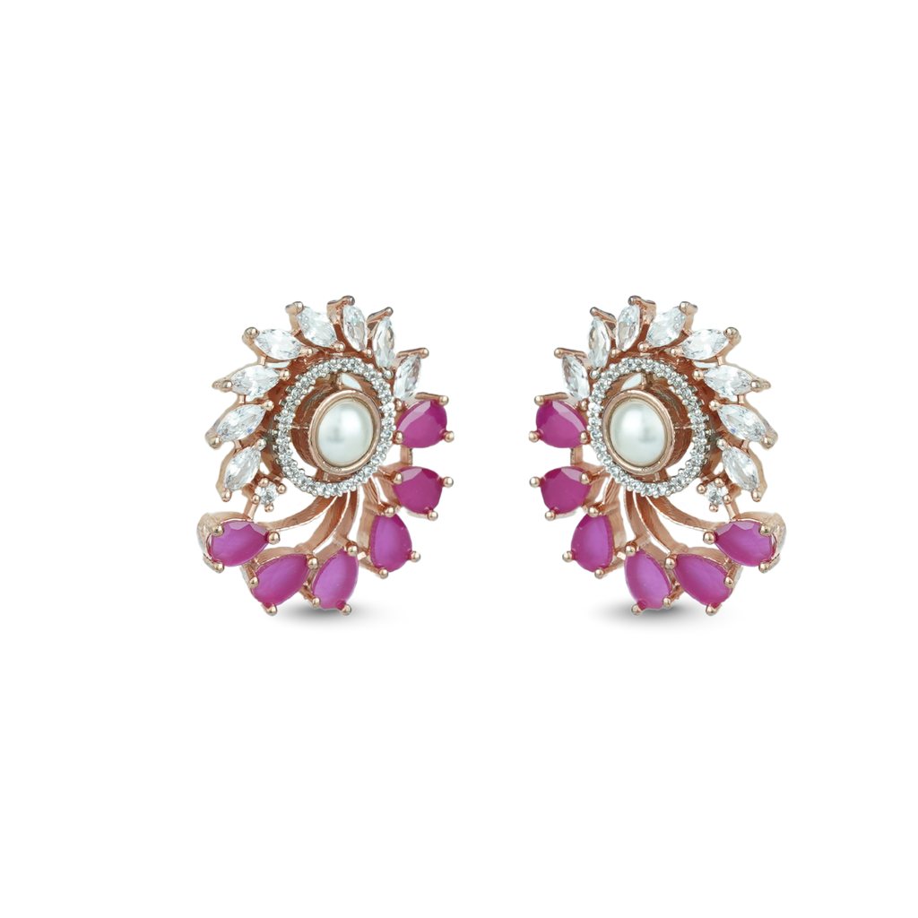 Cosmic Crests | Premium CZ Crystal Earrings