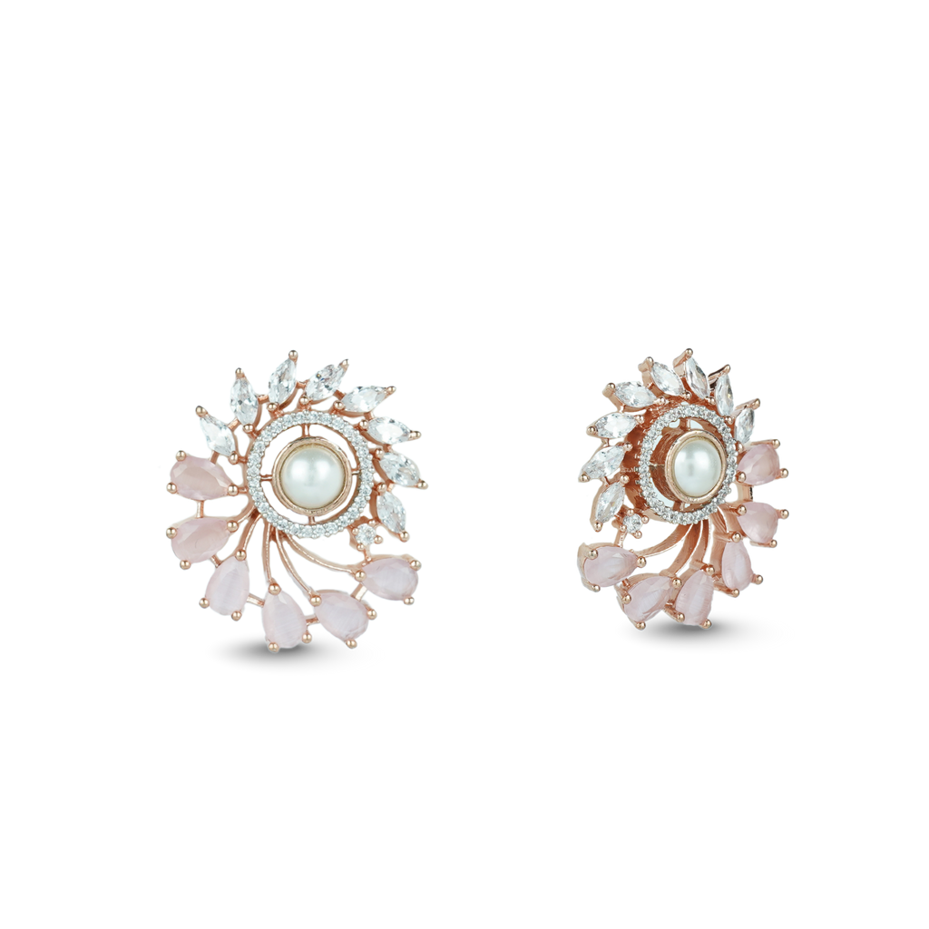 Cosmic Crests | Premium CZ Crystal Earrings