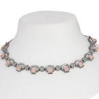 Cubic Swirl | Noire | Premium CZ Crystal Necklace Set