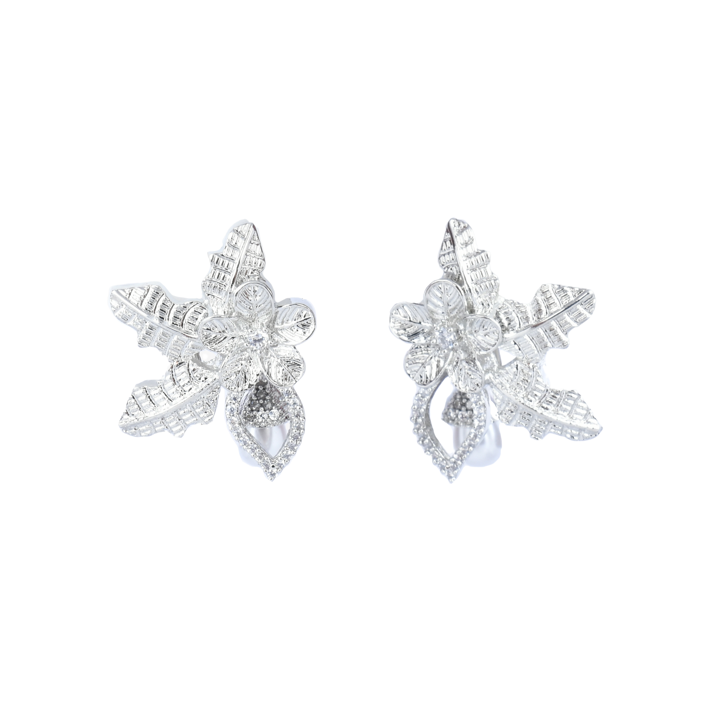 Dazzle Leaf | Premium CZ Crystal Earring