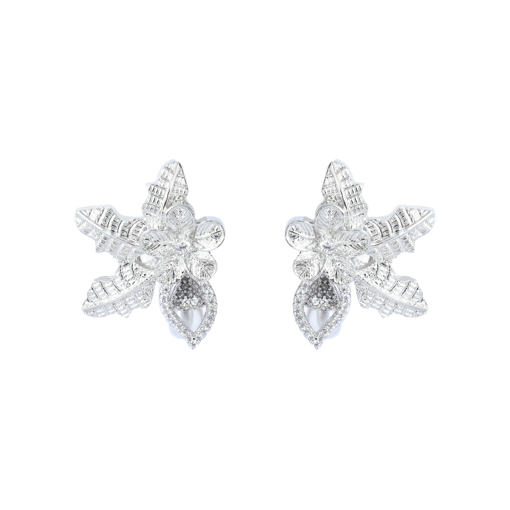 Dazzle Leaf | Premium CZ Crystal Earring
