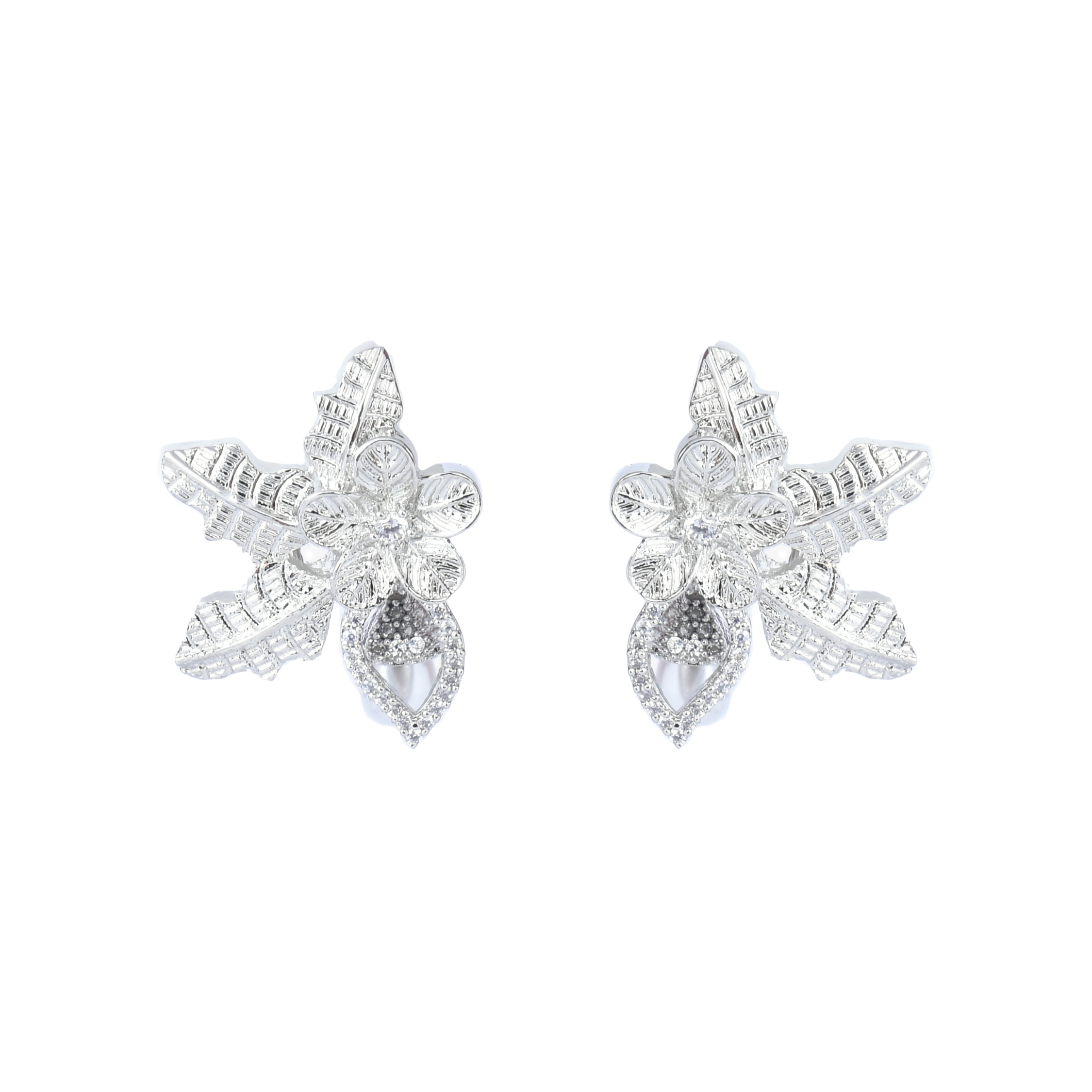 Dazzle Leaf | Premium CZ Crystal Earring