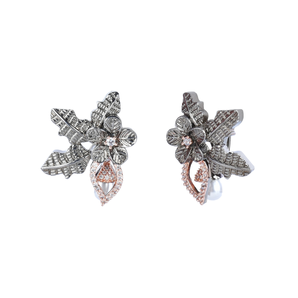 Dazzle Leaf | Premium CZ Crystal Earring