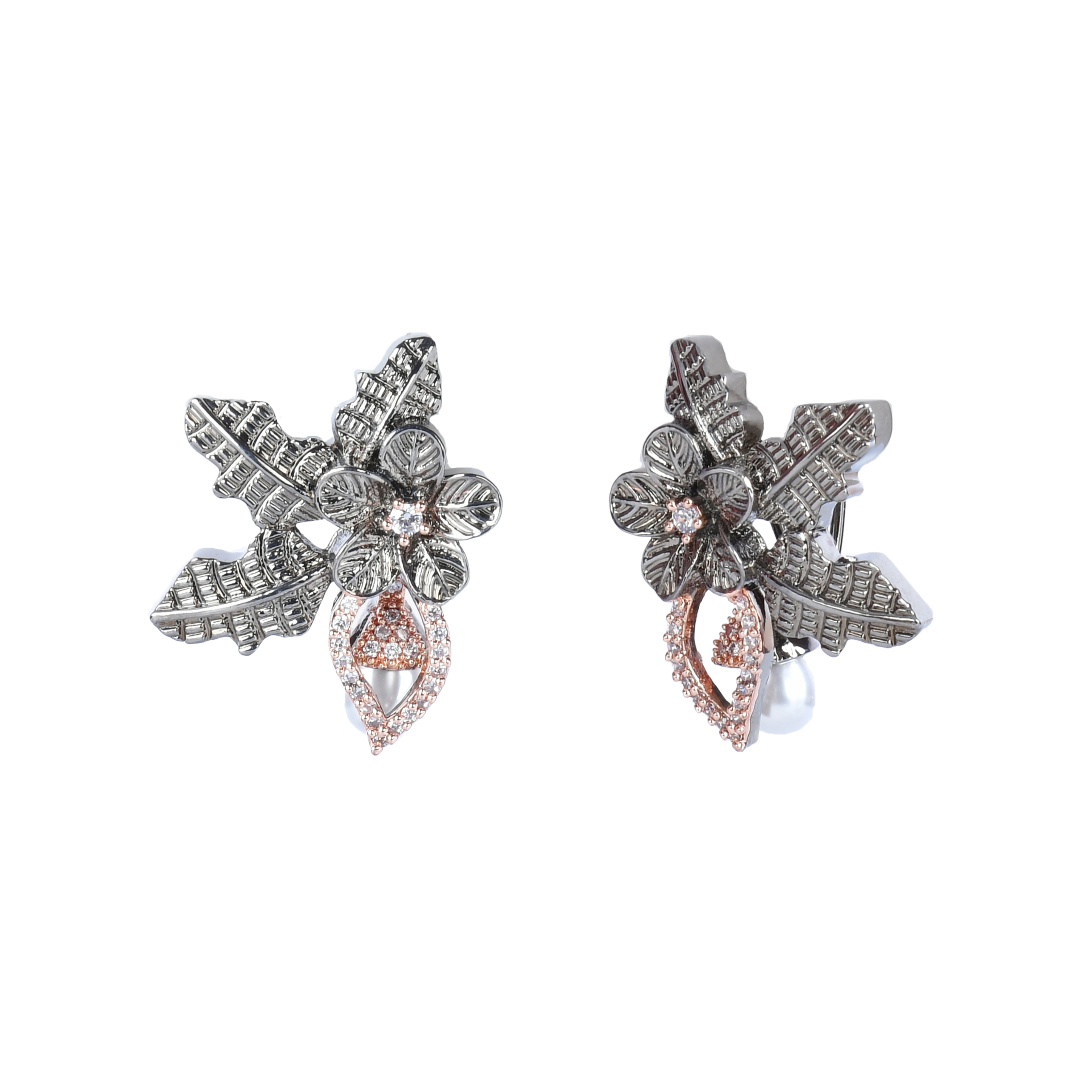 Dazzle Leaf | Premium CZ Crystal Earring