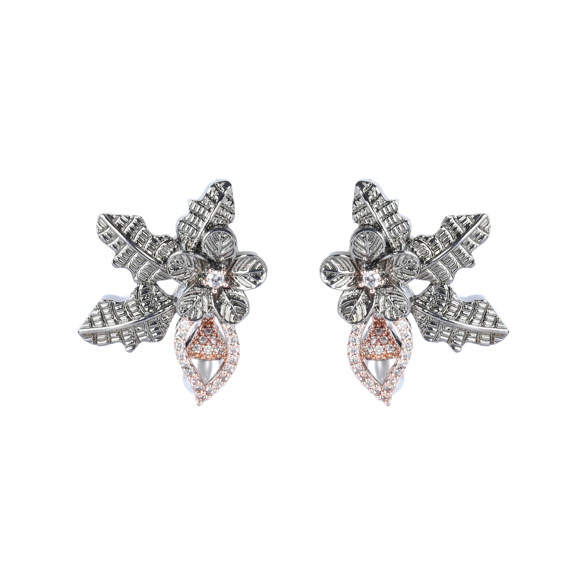 Dazzle Leaf | Premium CZ Crystal Earring