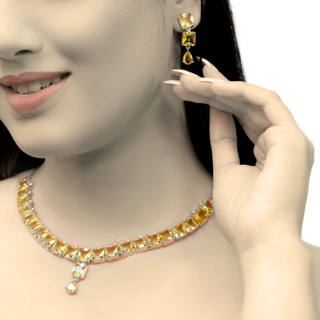 Delicate Gem | Premium CZ Crystal Necklace Set