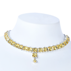 Delicate Gem | Citrine | Premium CZ Crystal Necklace Set